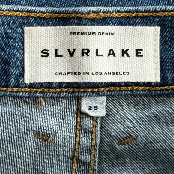 SLVRLAKE Premium Denim Reese Mid-Rise Flared Jeans Size 25 - Picture 9 of 14